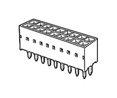 AMPHENOL COMMUNICATIONS SOLUTIONS 68683-220LF 连接器, 母, 40路, 2排, 2.54MM