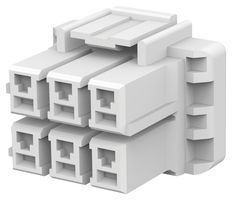 AMP - TE CONNECTIVITY 1376393-1 连接器外壳, 公, 6路, PA 6.6玻璃纤维, 本色