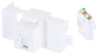 L-COM RJTLC6-POE 连接器, RJ45, KEYSTONE, 插座, 8P8C, 1端口