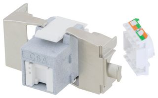 L-COM RJTLC6A-POE 连接器, RJ45, KEYSTONE, 插座, 8P8C, 1端口