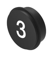 EAO 09-0S12.C0000231 KEYPAD INSERT, SYMBOL 3, BLK/WHT