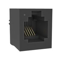 AMPHENOL COMMUNICATIONS SOLUTIONS RJE08166011F. MODULAR CONN, 6P6C, CAT5, JACK, TH