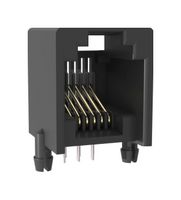 AMPHENOL COMMUNICATIONS SOLUTIONS RJE291660014G. MODULAR CONN, 6P6C, CAT5, R/A JACK, TH