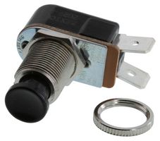 CARLING TECHNOLOGIES P27B-BL 按钮开关, SPST, 6A, 125VAC, 快接式