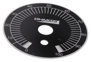 OHMITE 5000E. PLATE, DIAL, 2.188IN DIA