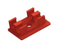 ESSENTRA COMPONENTS EFA04-61-ASS ADHESIVE CABLE CLIP, RED, 0.236", PA 6.6