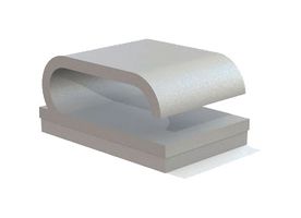 ESSENTRA COMPONENTS KKF-10X4-RT 电缆夹, 胶粘, 聚氯乙烯, 灰色