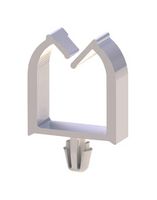 ESSENTRA COMPONENTS MWSEA1-3-01 MICRO WIRE SADDLE, PUSH IN, NYLON 6/6