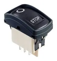 APEM KH147AAZEFG22N01XX02 ROCKER SWITCH, DPDT, 5A, 24VDC, PANEL