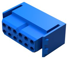 POSITRONIC PLB12F0000/AA. 矩形电源连接器外壳, 母, 12P