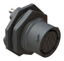 AMPHENOL SINE/TUCHEL RTS712ND10S0332. CIRCULAR CONNECTOR, 10POS, RCPT, JAM NUT
