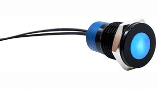 E-SWITCH PVL12FW145. PILOT LAMP INDICATOR, BLUE, 12.2MM, 24V