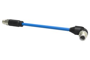 TE CONNECTIVITY 2322422-1 SENSOR CORD, 4P M12 PLUG-R/A PLUG, 3.3FT