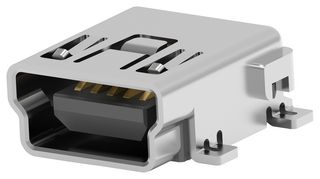 AMP - TE CONNECTIVITY 1734035-3 MINI USB CONN, 2.0 TYPE B, R/A RCPT, 5P