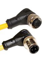 MUELLER ELECTRIC C4BD10M002 M12 CORD, 4-POS MALE RIGHT ANGLE-FEMALE RIGHT ANGLE, 22 AWG, 2M 68AK2090