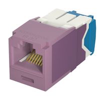 PANDUIT CJ6X88TGVL RJ45 CONN, JACK, 8P8C, 1PORT, VIOLET