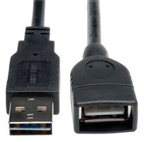 EATON TRIPP LITE UR024-06N USB CABLE, 2.0 TYPE A PLUG-RCPT, 6"