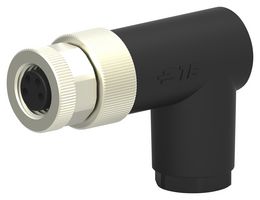 AMP - TE CONNECTIVITY T4012008041-000 传感器连接器, M8, 母, 4路, 电缆