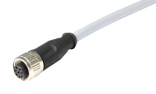 HARTING 21348500882075 CBL ASSY, 8P M12 RCPT-FREE END/24.6 /GRY
