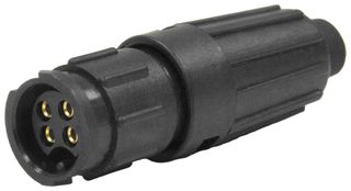 SWITCHCRAFT/CONXALL W8380-4SG-P-528 CIRCULAR CONN, PLUG, 4POS, CRIMP