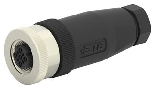 TE CONNECTIVITY T4110501021-000 传感器连接器, M12, 母, 2路, 电缆