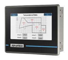 ADVANTECH WOP-204K-NAE OPERATOR PANEL, WQVGA TFT LCD, 4.3", 24V
