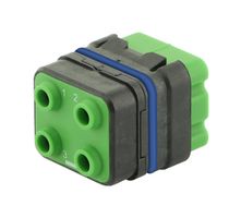 SOURIAU-SUNBANK / EATON 8MQ2M0412ADE RECTANGULAR MODULE, PLUG, 4POS, 2ROW
