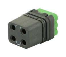 SOURIAU-SUNBANK / EATON 8MQ2M0412BA RECTANGULAR MODULE, RCPT, 4POS, 2ROW
