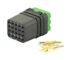SOURIAU-SUNBANK / EATON 8MQ2M2022SC RECTANGULAR MODULE, RCPT, 20POS, 4ROW