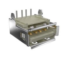 AMPHENOL COMMUNICATIONS SOLUTIONS 87520-0010ALF USB CONN, 2.0 TYPE A, R/A RCPT, 4POS, TH
