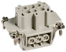 AMP - TE CONNECTIVITY HE-006-F INSERT, RECEPTACLE, 6POS, SCREW
