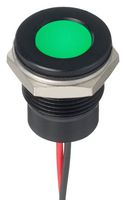 APEM Q12-7F5BXXHG12E 发光二极管面板指示灯, 12.7MM, 绿色, 12VDC