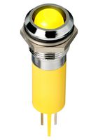 APEM Q12-7P1CXXHY12E 发光二极管面板指示灯, 12.7MM, 黄色, 12VDC
