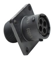 AMPHENOL SINE/TUCHEL RTS010N4S03 圆形连接器, 母, 4路, 法兰安装