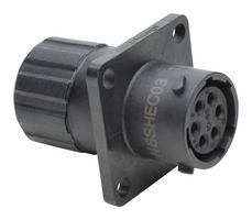 AMPHENOL SINE/TUCHEL RTS010N6SHEC03 CIRCULAR CONNECTOR, RCPT, 6POS, FLANGE