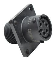 AMPHENOL SINE/TUCHEL RTS010N6S03 圆形连接器, 母, 6路, 法兰安装