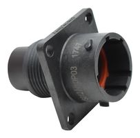 AMPHENOL SINE/TUCHEL RTS012N10P03 圆形连接器, 母, 10路, 法兰安装