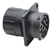 AMPHENOL SINE/TUCHEL RTS014N12SHEC03 CIRCULAR CONNECTOR, RCPT, 12POS, FLANGE
