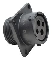 AMPHENOL SINE/TUCHEL RTS014N2S03 CIRCULAR CONNECTOR, RCPT, 4POS, FLANGE