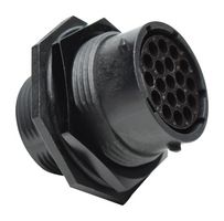 AMPHENOL SINE/TUCHEL RTS716N19S03 CIRCULAR CONNECTOR, RCPT, 19POS, JAM NUT