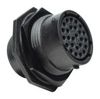 AMPHENOL SINE/TUCHEL RTS716N26S03 CIRCULAR CONNECTOR, RCPT, 26POS, JAM NUT