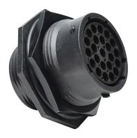 AMPHENOL SINE/TUCHEL RTS718N23S03 圆形连接器, 母, 23路, 锁紧螺母