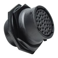 AMPHENOL SINE/TUCHEL RTS718N32S03 圆形连接器, 母, 32路, 锁紧螺母