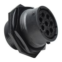 AMPHENOL SINE/TUCHEL RTS718N8S03 圆形连接器, 母, 8路, 锁紧螺母