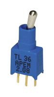 APEM TL39P005000 拨动开关, SPDT, 0.4A, 20VAC/DC, TH