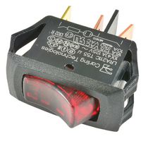 CARLING TECHNOLOGIES LRA211-CR-B/125N 开关, 船型, SPST, 16A, 250V, 红色