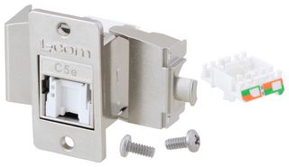 L-COM ECFRJTLC5ES-POE 连接器, RJ45 连接器, 插座, 8P8C, 1端口, 压接
