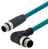L-COM TRG507-T4T-05M 传感器线缆, 4P M12 公-公, 0.5M