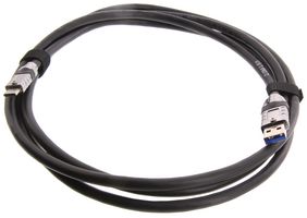 L-COM CAU3DCVISAC-2M 线缆, USB, 3.0 A 插头-C 插头, 6.6英尺