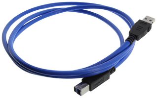 L-COM U3A00006-105M 线缆, USB, 3.0 A 插头-B 插头, 4.9英尺